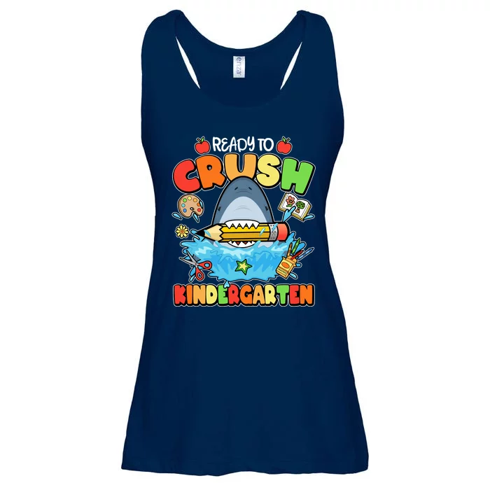 Cute Funny Ready To Crush Kindergarten School Shark Ladies Essential Flowy Tank