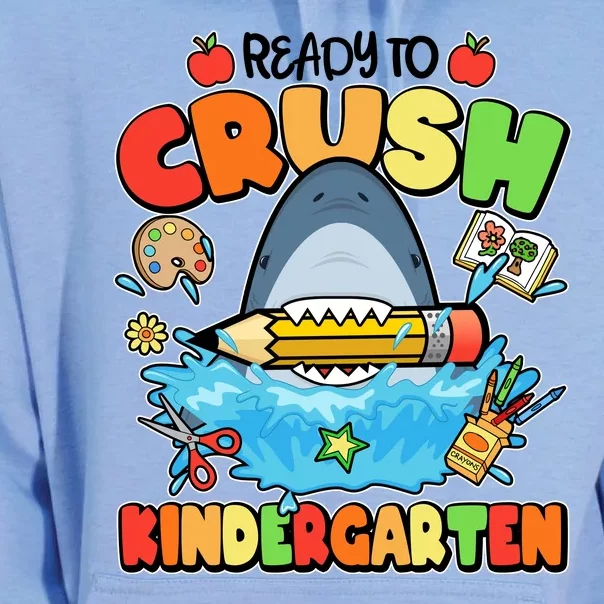 Cute Funny Ready To Crush Kindergarten School Shark Unisex Surf Hoodie