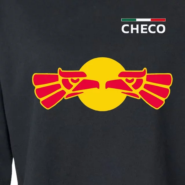 Checo Formula Racing Driver Fan Team Funny Hecho En Mexico Cropped Pullover Crew