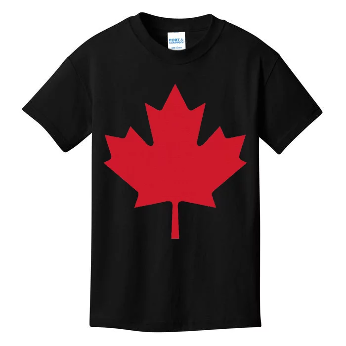 Canadian Flag Red Maple Leaf Canada Day Kids T-Shirt