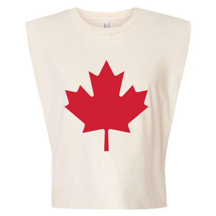 Canadian Flag Red Maple Leaf Canada Day Garment-Dyed Women's Muscle Tee