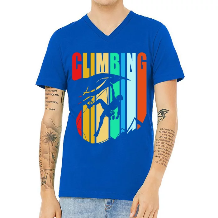 Climber Funny Rock Climbing Gift V-Neck T-Shirt