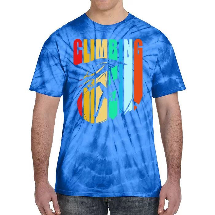 Climber Funny Rock Climbing Gift Tie-Dye T-Shirt