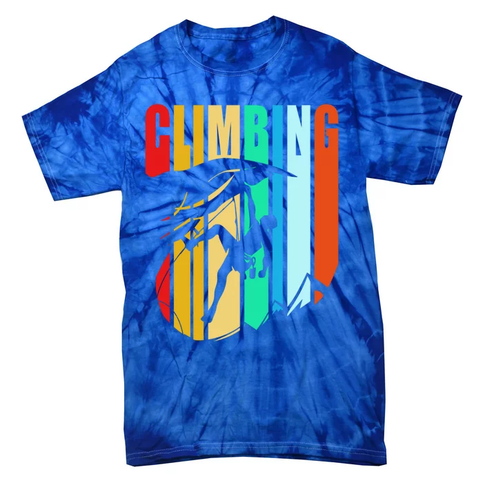 Climber Funny Rock Climbing Gift Tie-Dye T-Shirt