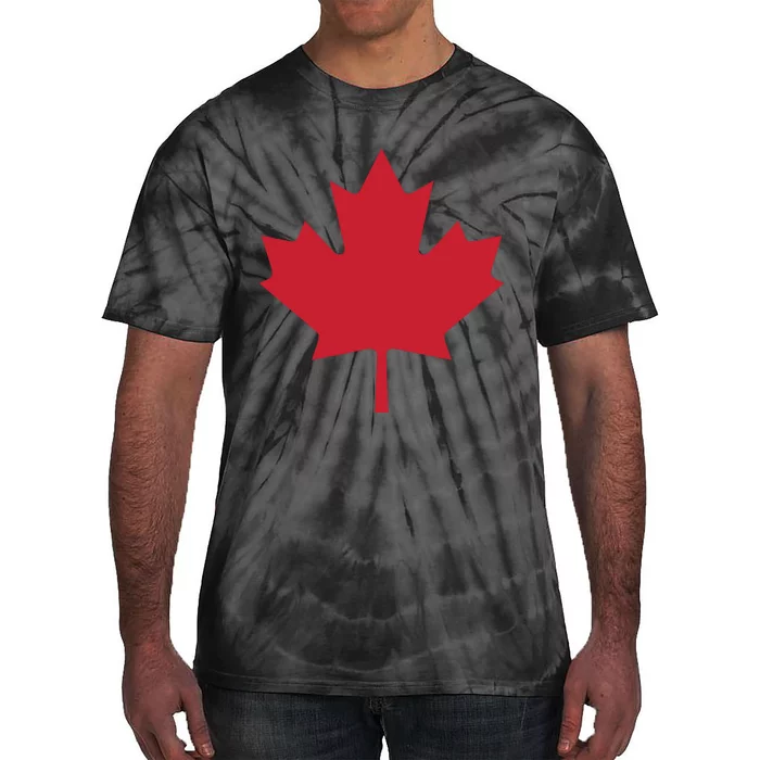 Canadian Flag Red Maple Leaf Canada Day Tie-Dye T-Shirt