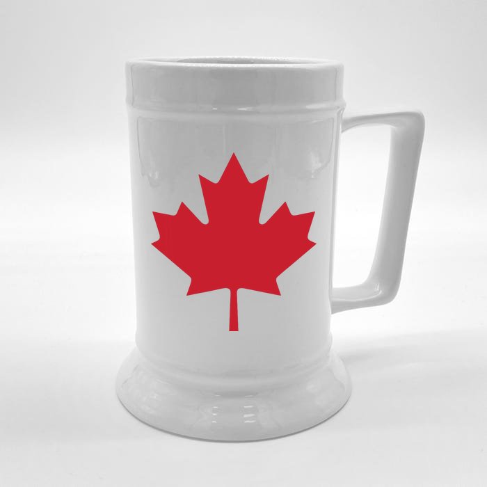 Canadian Flag Red Maple Leaf Canada Day Front & Back Beer Stein