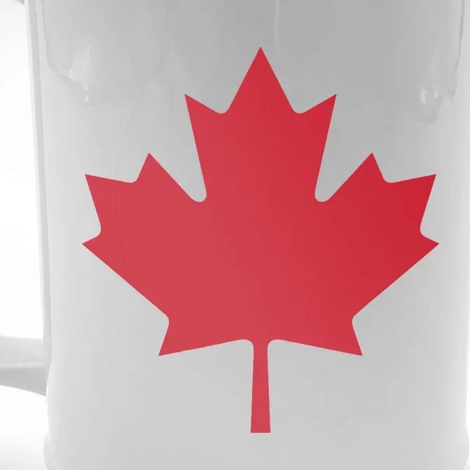 Canadian Flag Red Maple Leaf Canada Day Front & Back Beer Stein