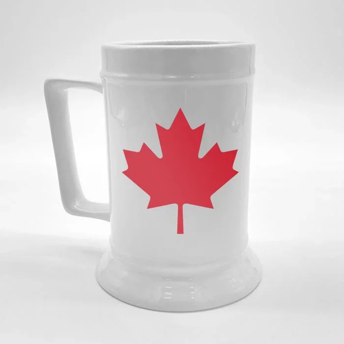 Canadian Flag Red Maple Leaf Canada Day Front & Back Beer Stein