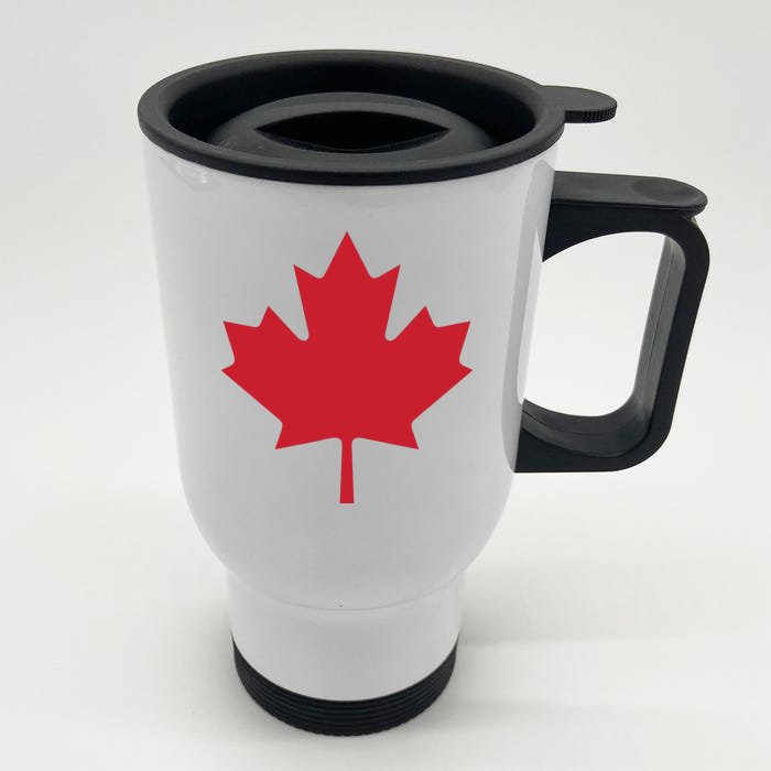 Canadian Flag Red Maple Leaf Canada Day Front & Back Stainless Steel Travel Mug