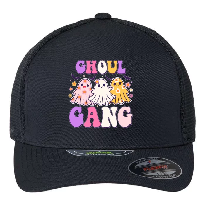 Cute Funny Retro Ghoul Gang Ghosts Flexfit Unipanel Trucker Cap