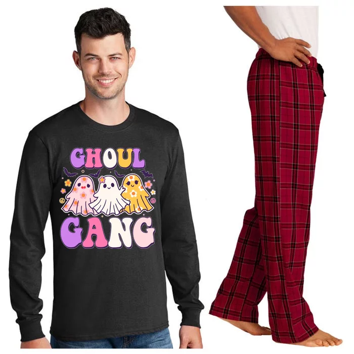 Cute Funny Retro Ghoul Gang Ghosts Long Sleeve Pajama Set