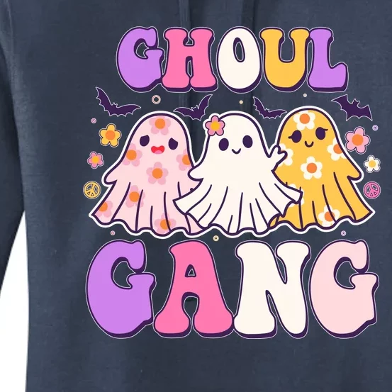 Cute Funny Retro Ghoul Gang Ghosts Women's Pullover Hoodie