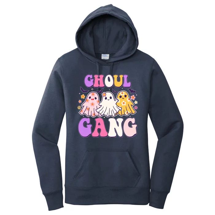 Cute Funny Retro Ghoul Gang Ghosts Women's Pullover Hoodie