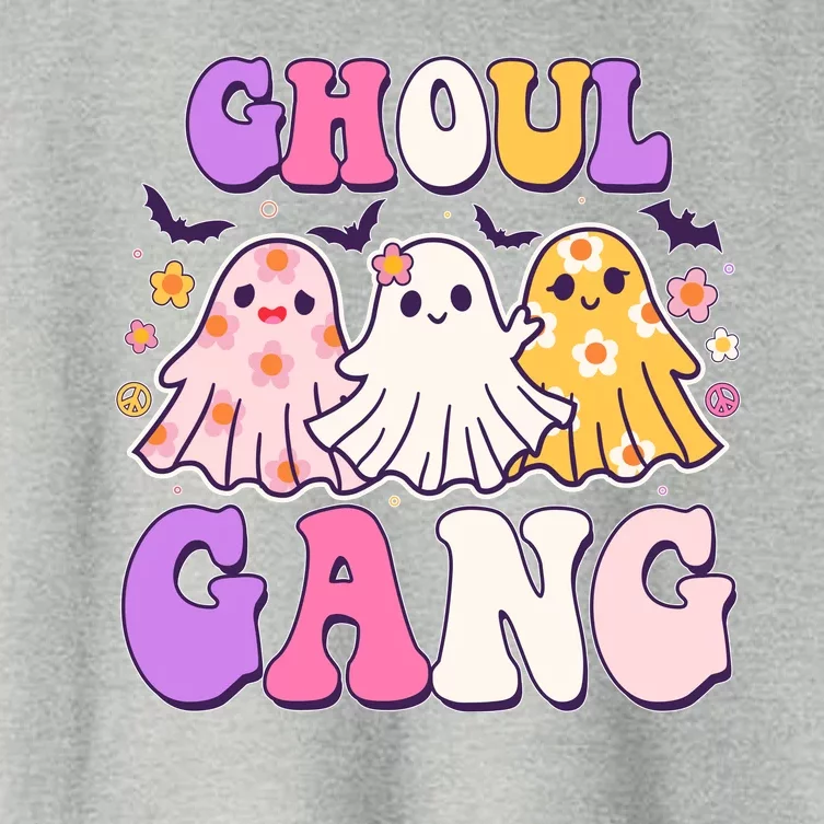 Cute Funny Retro Ghoul Gang Ghosts Women's Crop Top Tee