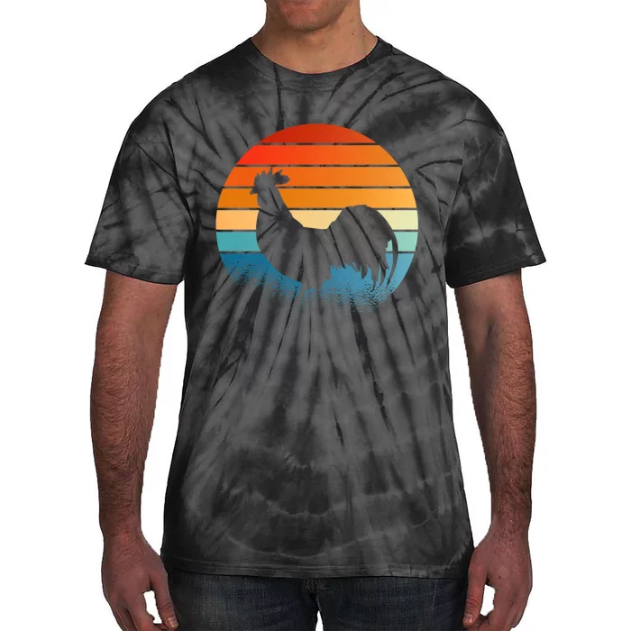 Chicken Farmer Retro Vintage Tie-Dye T-Shirt