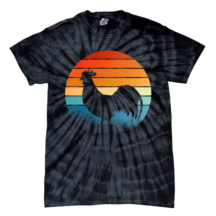 Chicken Farmer Retro Vintage Tie-Dye T-Shirt