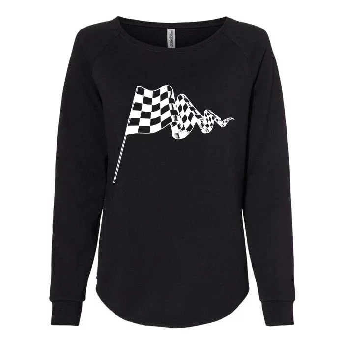 Checkered Flag Race Car Auto Racing Gift Womens California Wash Sweatshirt