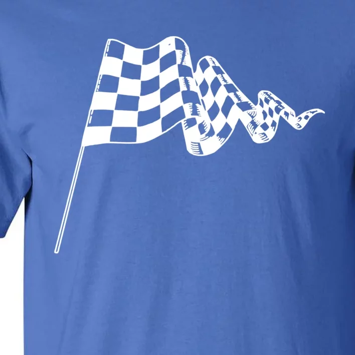 Checkered Flag Race Car Auto Racing Gift Tall T-Shirt