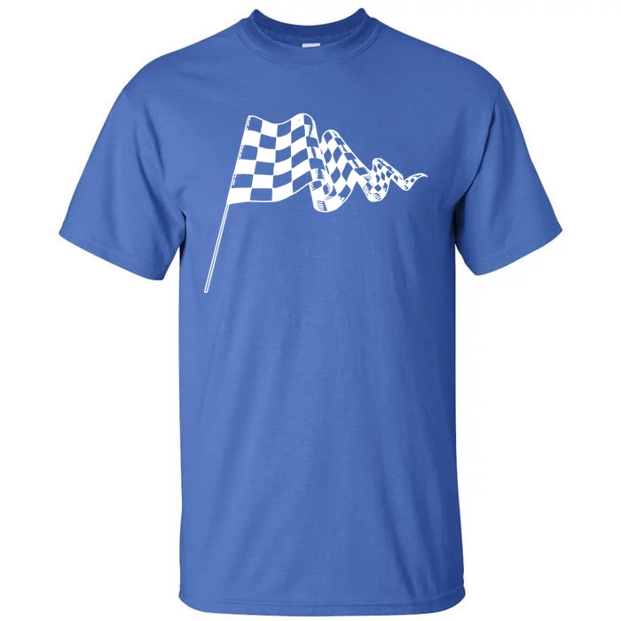 Checkered Flag Race Car Auto Racing Gift Tall T-Shirt