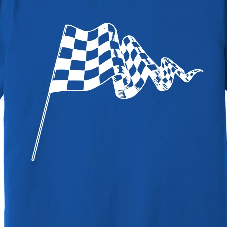 Checkered Flag Race Car Auto Racing Gift Premium T-Shirt