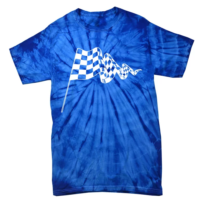 Checkered Flag Race Car Auto Racing Gift Tie-Dye T-Shirt