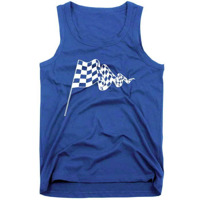 Checkered Flag Race Car Auto Racing Gift Tank Top