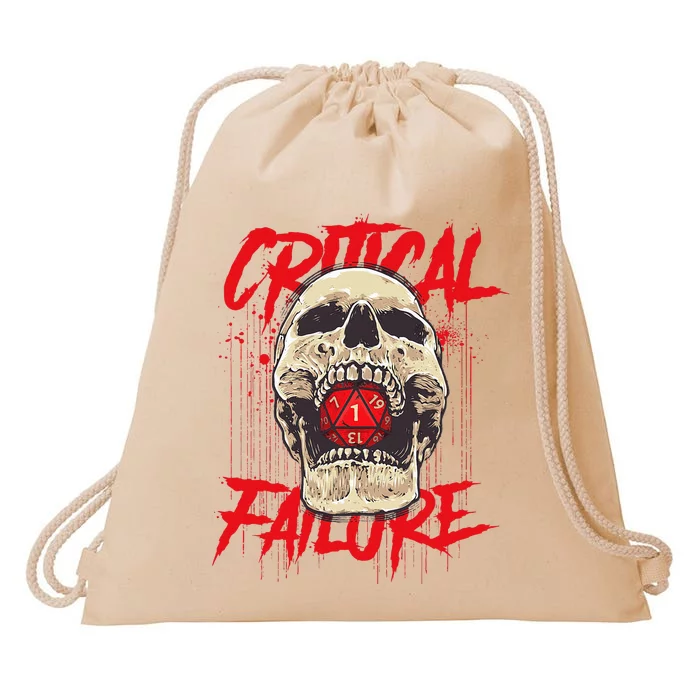 Critical Failure Roleplaying Game Drawstring Bag