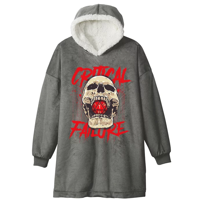 Critical Failure Roleplaying Game Hooded Wearable Blanket