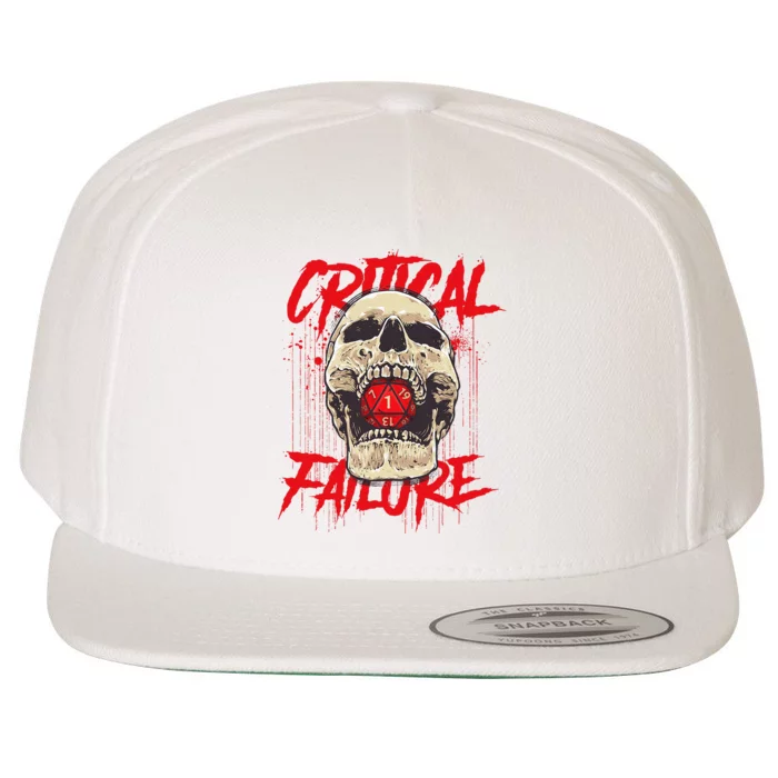 Critical Failure Roleplaying Game Wool Snapback Cap