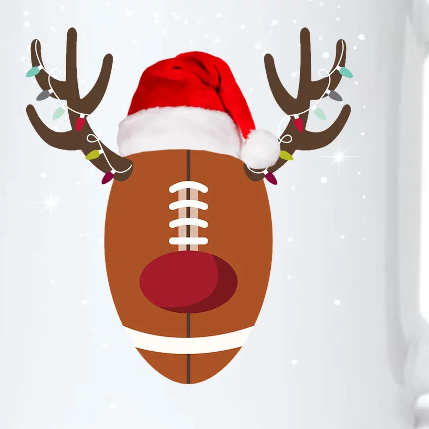 Christmas Football Reindeer Black Color Changing Mug