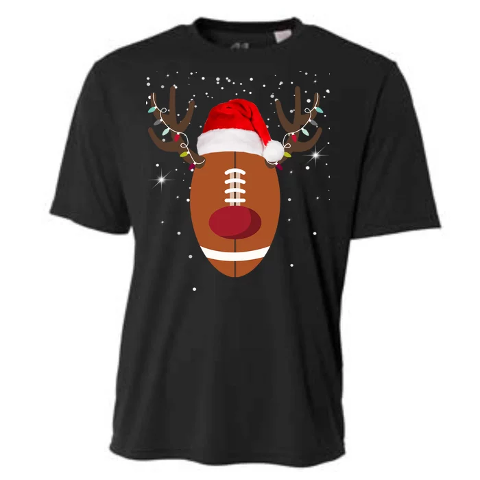 Christmas Football Reindeer Cooling Performance Crew T-Shirt