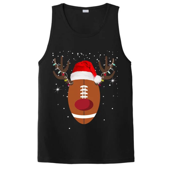 Christmas Football Reindeer Performance Tank