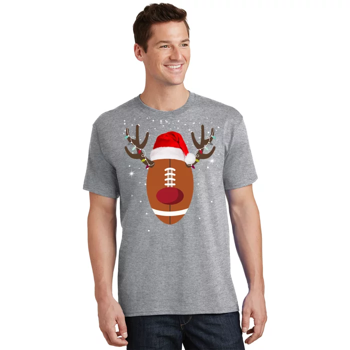 Christmas Football Reindeer T-Shirt