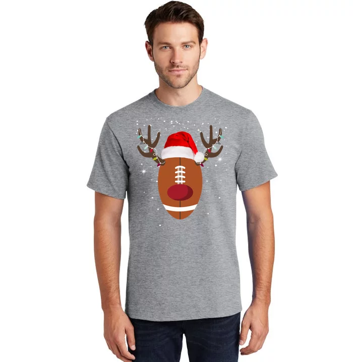 Christmas Football Reindeer Tall T-Shirt