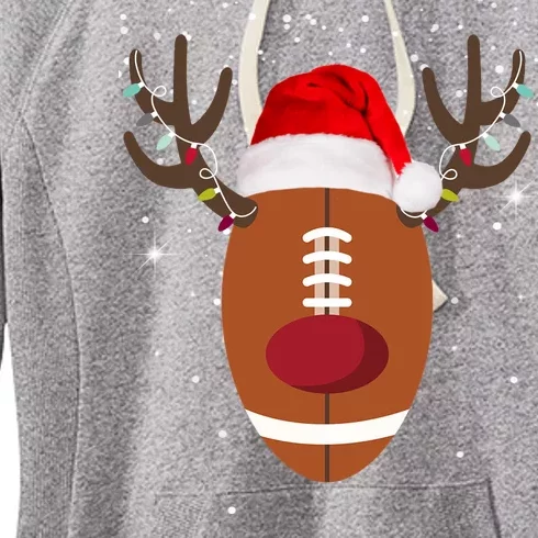 Christmas Football Reindeer Women's Fleece Hoodie