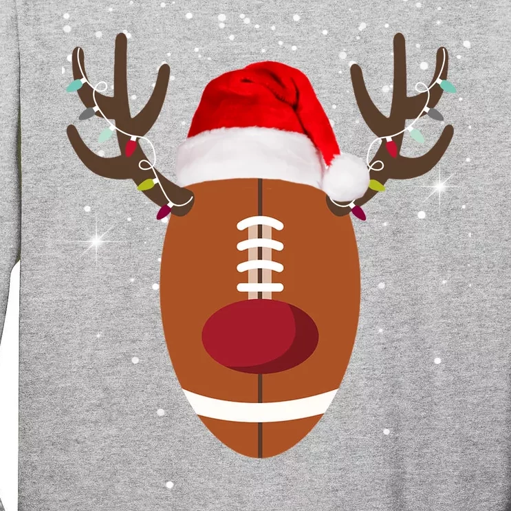 Christmas Football Reindeer Tall Long Sleeve T-Shirt