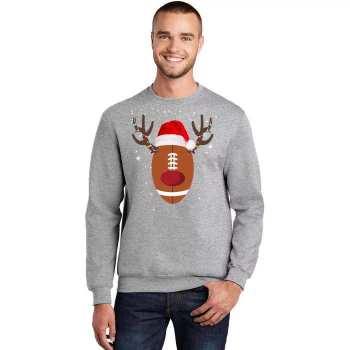 Christmas Football Reindeer Tall Sweatshirt