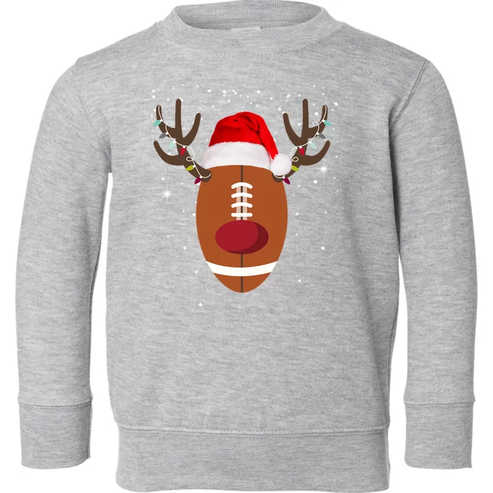 Christmas Football Reindeer Toddler Sweatshirt