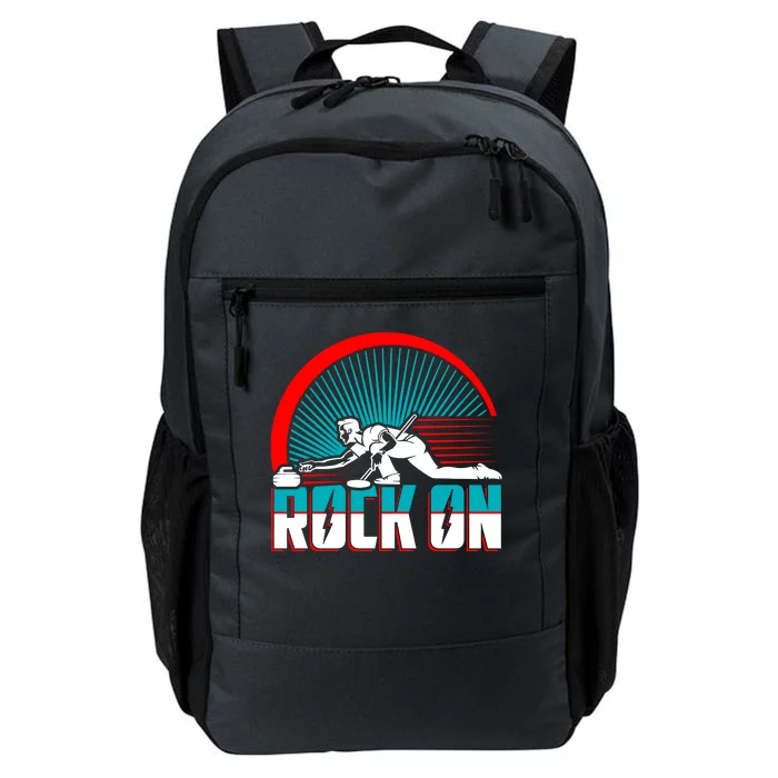 Cool Funny Rock On USA Curling Team Sports Fan Daily Commute Backpack