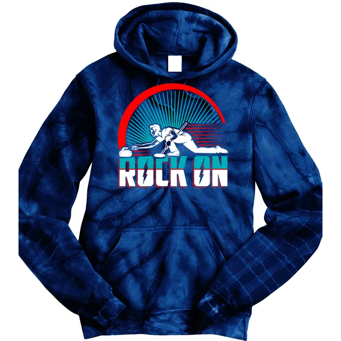 Cool Funny Rock On USA Curling Team Sports Fan Tie Dye Hoodie