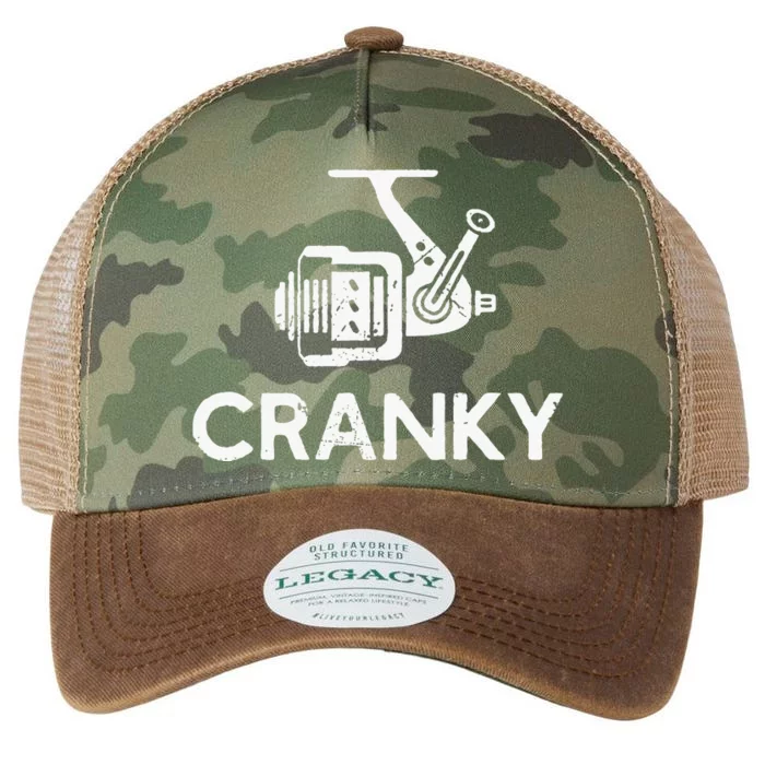 Cranky Fishing Reel Pun Humor Fisher Legacy Tie Dye Trucker Hat