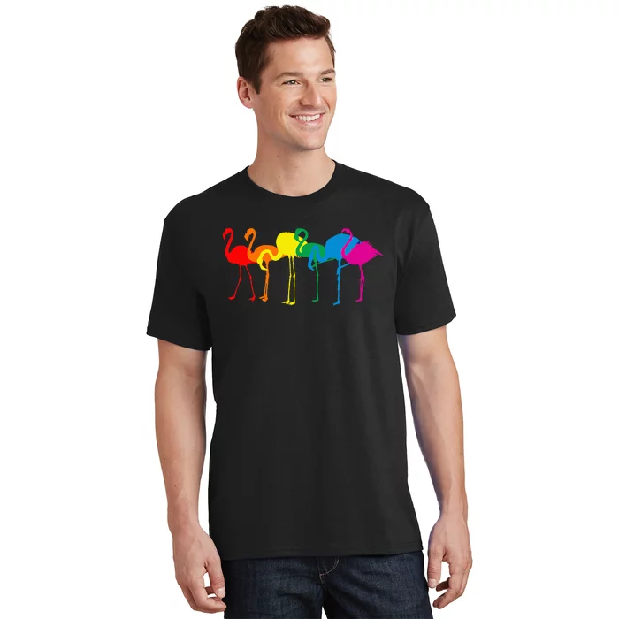 Cute Flamingo Rainbow Flamingo T-Shirt