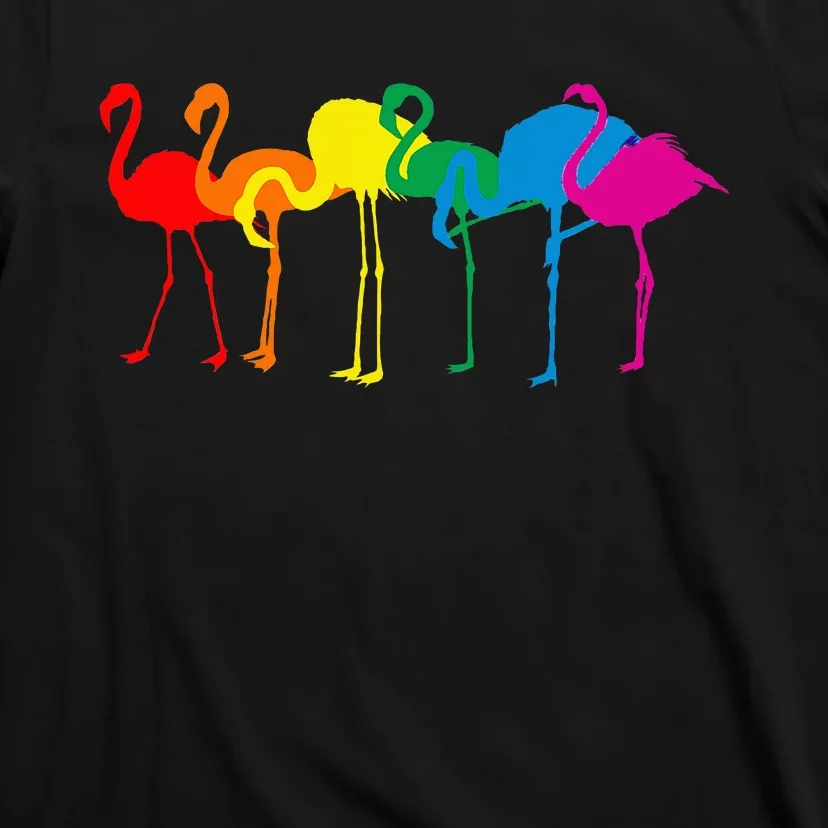 Cute Flamingo Rainbow Flamingo T-Shirt