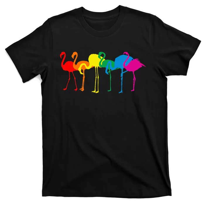 Cute Flamingo Rainbow Flamingo T-Shirt