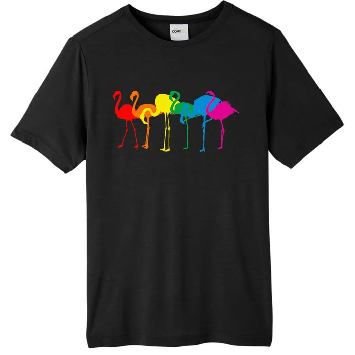 Cute Flamingo Rainbow Flamingo ChromaSoft Performance T-Shirt