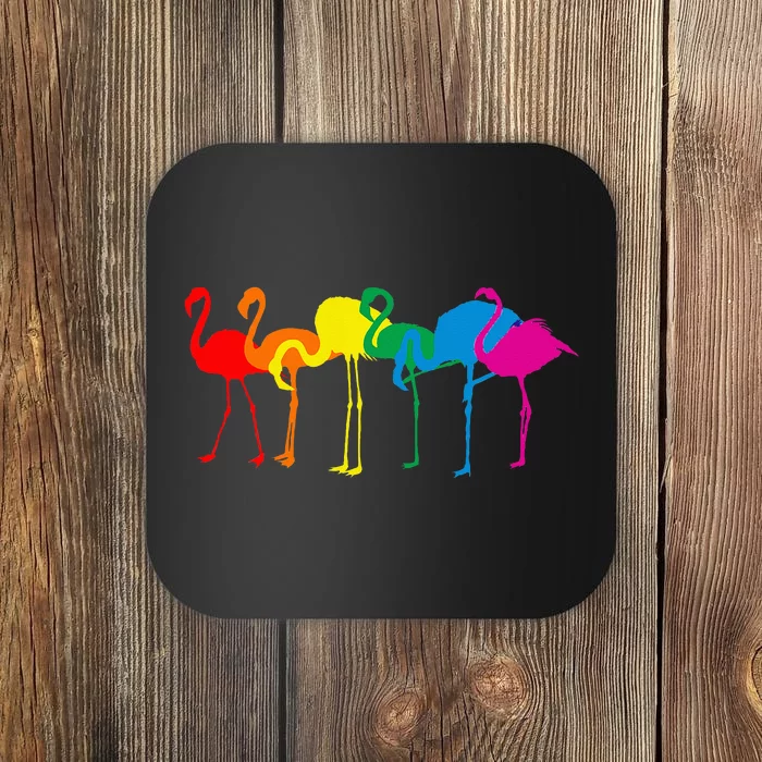 Cute Flamingo Rainbow Flamingo Coaster