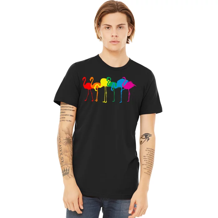 Cute Flamingo Rainbow Flamingo Premium T-Shirt