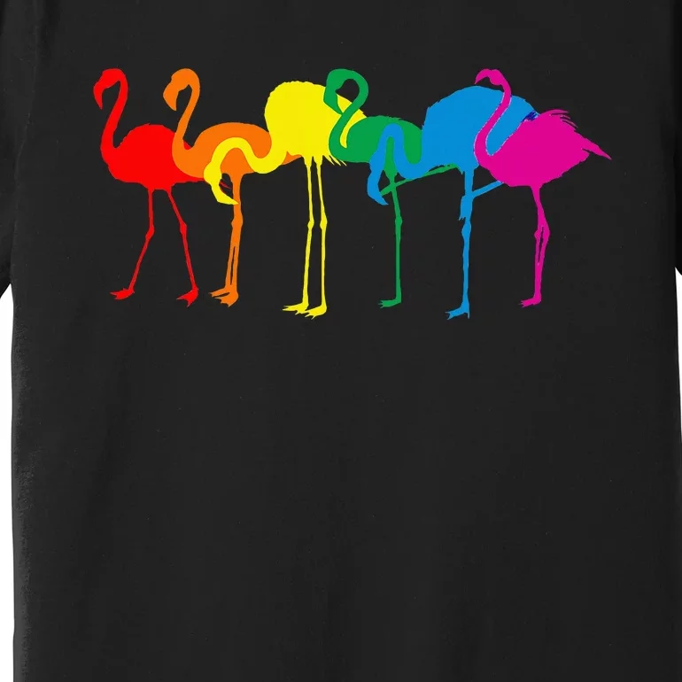 Cute Flamingo Rainbow Flamingo Premium T-Shirt