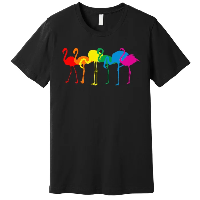 Cute Flamingo Rainbow Flamingo Premium T-Shirt