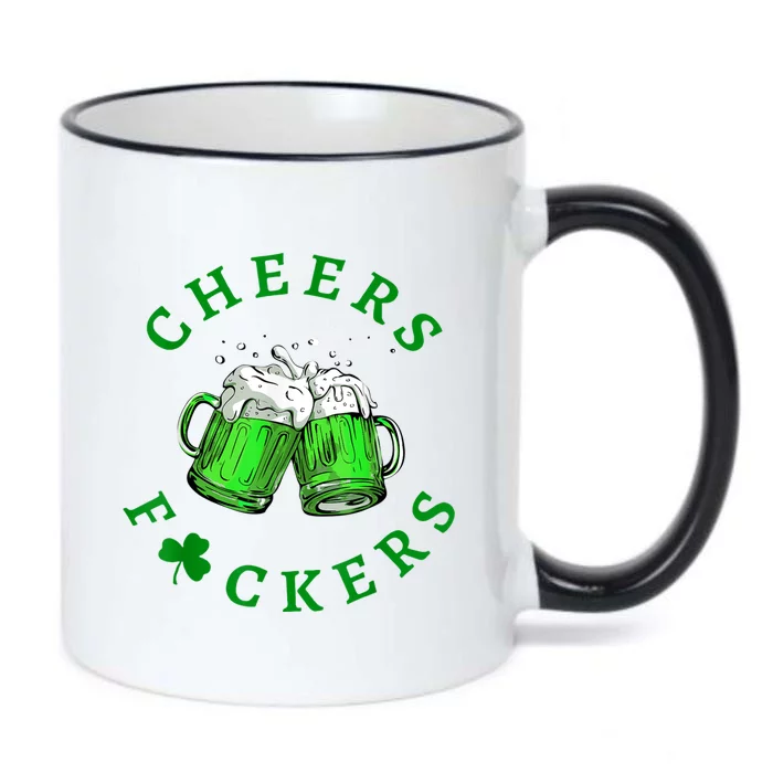 Cheers Fuckers St Patricks Day Funny Beer Drinking Black Color Changing Mug